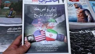 لقطة من صحيفة إيرانية تبرز المحادثات النووية مع الولايات المتحدة