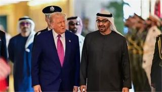 الشيخ محمد بن زايد آل نهيان رئيس الإمارات ودونالد ترامب رئيس أمريكا