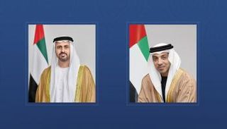 الشيخ منصور بن زايد آل نهيان والشيخ ذياب بن محمد بن زايد آل نهيان