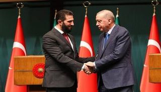 أردوغان والشرع في لقاء سابق