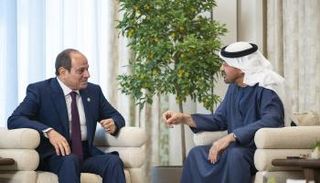 الشيخ محمد بن زايد آل نهيان يلتقي الرئيس المصري 