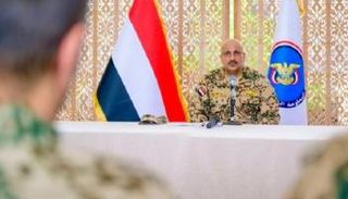 طارق صالح خلال كلمته أمام منتسبي الإعلام العسكري للمقاومة الوطنية