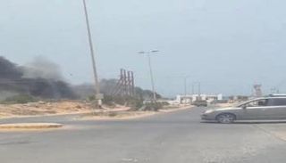 تصاعد الأدخنة جراء اشتباكات مصراتة