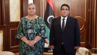 المبعوثة الأممية ورئيس المجلس الرئاسي الليبي