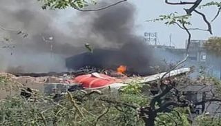 حطام الطائرة الهندية 