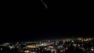 مسار صاروخ إسرائيلي لاعتراض صواريخ أُطلقت من إيران