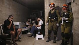 أحد الملاجئ تحت الأرض في إسرائيل