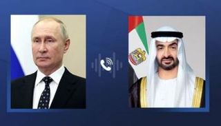 الشيخ محمد بن زايد آل نهيان والرئيس الروسي فلاديمير بوتين