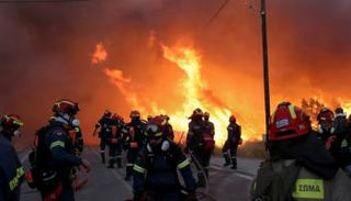 حرائق جزيرة خيوس في اليونان