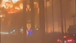 حريق بمحطة وقود في العراق