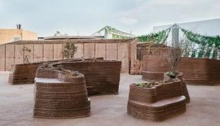 تربة الأرض استخدمت في طباعة منطقة الراحة