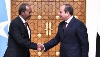 الرئيسان المصري عبدالفتاح السيسي والصومالي حسن شيخ محمود