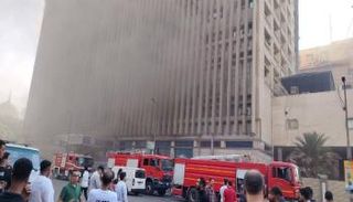 تطورات حريق سنترال رمسيس في مصر