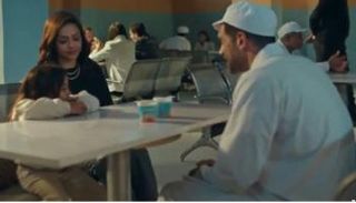 أحمد مجدي وأسماء أبو اليزيد في لقطة من مسلسل «فات الميعاد»