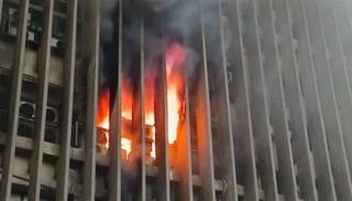 حصيلة إصابات حريق سنترال رمسيس في مصر