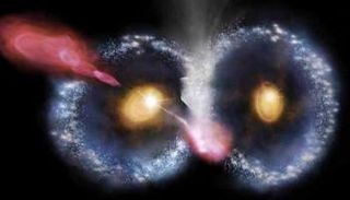 اكتشاف اندماج غريب بين مجرتين حلقيتين متشابهتين تشبهان شكل وجه البومة