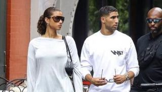 أشرف حكيمي وإيمان همام