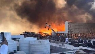 حريق بمكان حفل الساحل الشمالي