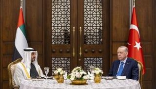 الشيخ محمد بن زايد آل نهيان والرئيس التركي رجب طيب أردوغان - وام