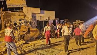 انقلاب حافلة في إيران