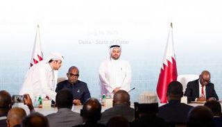 جانب من وفد «إم 23» المشارك بالمفاوضات- أرشيفية