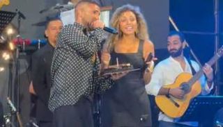 أحمد سعد يحتفل بعيد ميلاد علياء بسوني 