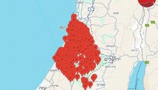 خريطة تفعيل صافرات الإنذار جراء الصاروخ