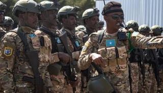 جنود صوماليون يجرون تدريبا مع شركاء متعددي الجنسيات