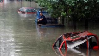 أمطار غزيرة في شمال الصين 