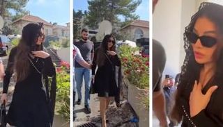 الفنانة هيفاء وهبي في جنازة زياد الرحباني