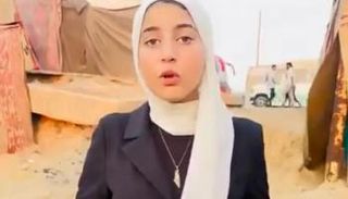 لقطة شاشة من فيديو الطفلة الفلسطينية