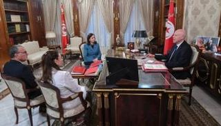 لقاء قيس سعيد برئيسة الحكومة ووزيري المالية والاقتصاد