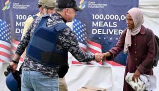 المبعوث الأمريكي ستيف ويتكوف خلال زيارة غزة