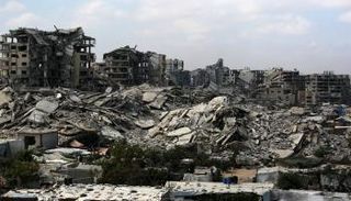 مبانٍ تضررت جراء الحرب في مدينة غزة
