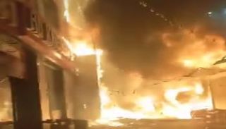 حريق يغلق محطة مترو شبرا الخيمة في مصر