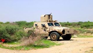 آلية للقوات الجنوبية في محافظة أبين