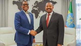 رئيس الوزراء الإثيوبي، آبي أحمد، ورئيس البنك الإفريقي للتنمية