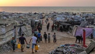 مخيم للنازحين في غزة
