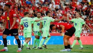 من مباراة مايوركا وبرشلونة