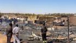 حريق في خيام اللاجئين السودانيين في ليبيا