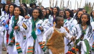 مشهد من احتفال مهرجان بوهي الإثيوبي