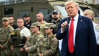 ترامب يتحدث لعناصر الحرس الوطني في واشنطن