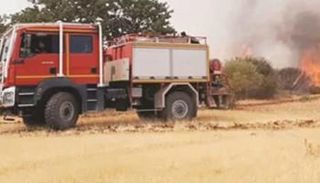 الحريق الذي نشب في محافظة سليانة