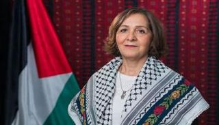 آمال الأغا رئيسة اتحاد المرأة الفلسطينية بالقاهرة
