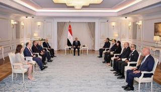 السيسي خلال لقائه رئيس وزراء لبنان