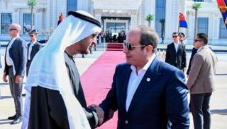 الشيخ محمد بن زايد آل نهيان والرئيس المصري