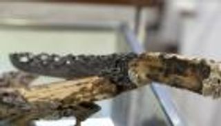 مفاجأة معرض أبوظبي للصيد والفروسية.. عرض سكين نادر مستوحى من حركة الرمال