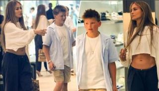 جينيفر لوبيز تتسوق مع ابن بن أفليك