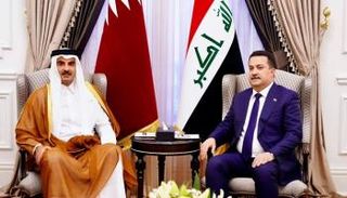 السوداني خلال لقاء سابق مع أمير قطر