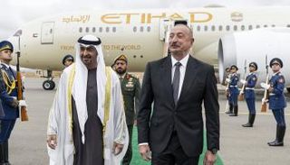 الشيخ محمد بن زايد آل نهيان مع رئيس أذربيجان